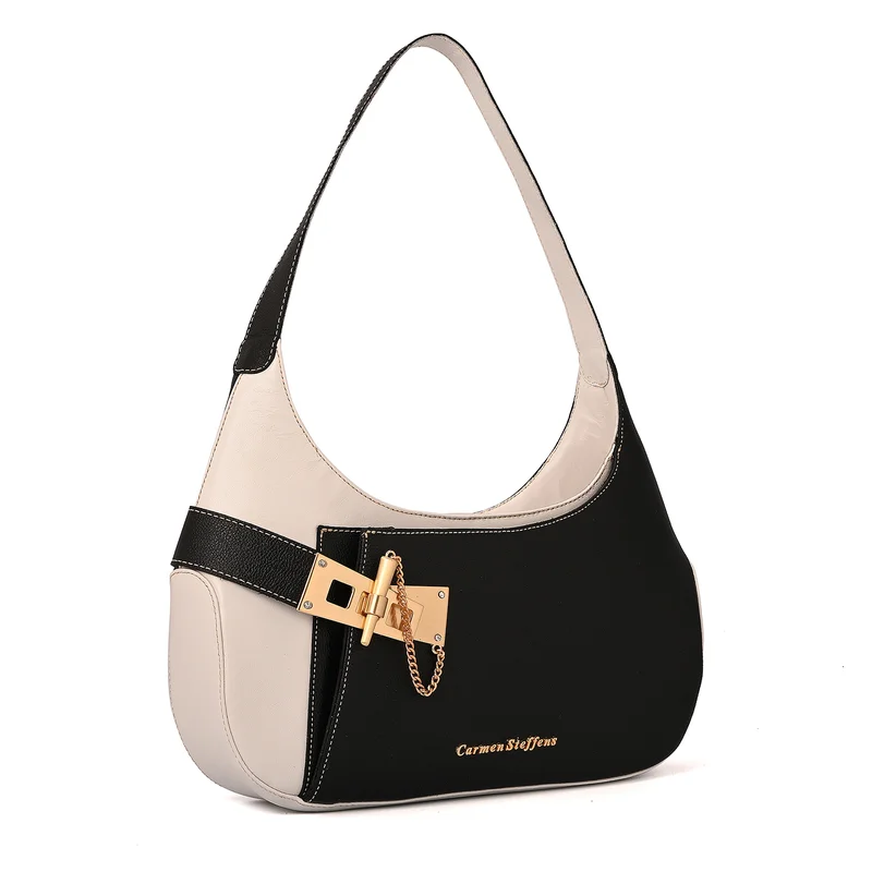 Carmen Steffens Hobo Bag Golden Clasp P&B